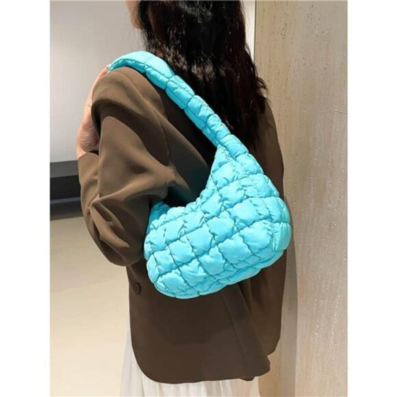 Quilted Ruched Shoulder Bag - Picture 4 of 16